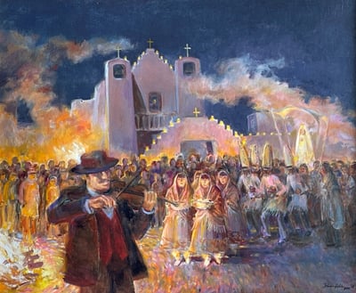 Christmas Eve at Taos Pueblo – The Matachines by Julian Robles