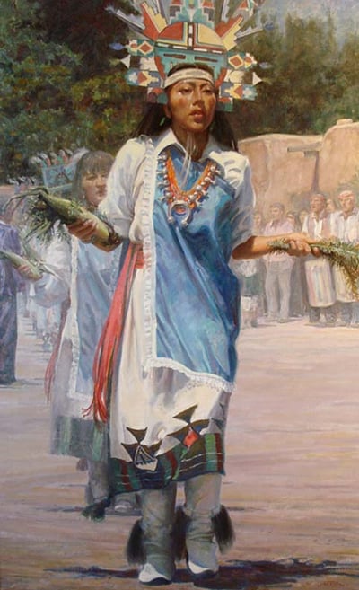 Santa Clara Harvest Dancers by Julian Robles