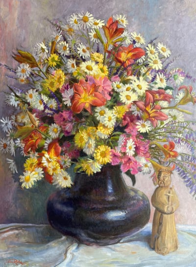 St. Francis with Flowers by Julian Robles