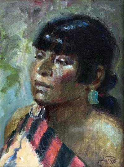 Tesuque Pueblo Lady by Julian Robles