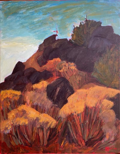 Chamisa & Basalt by Jim Keffer
