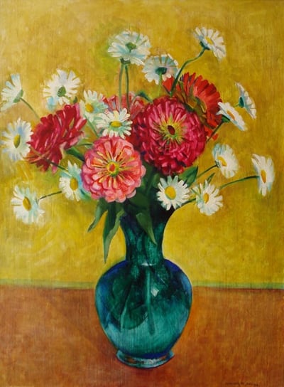 Zinnias & Daises by Kenneth Adams