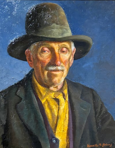 Man in Hat by Kenneth Adams