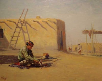 Navajo Silversmith by Raphael Lillywhite