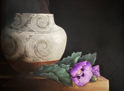 Anasazi with Poppies by Melinda Littlejohn