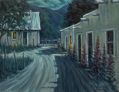 Nighttime in Plaza Del Cerro by Tom Lockhart 