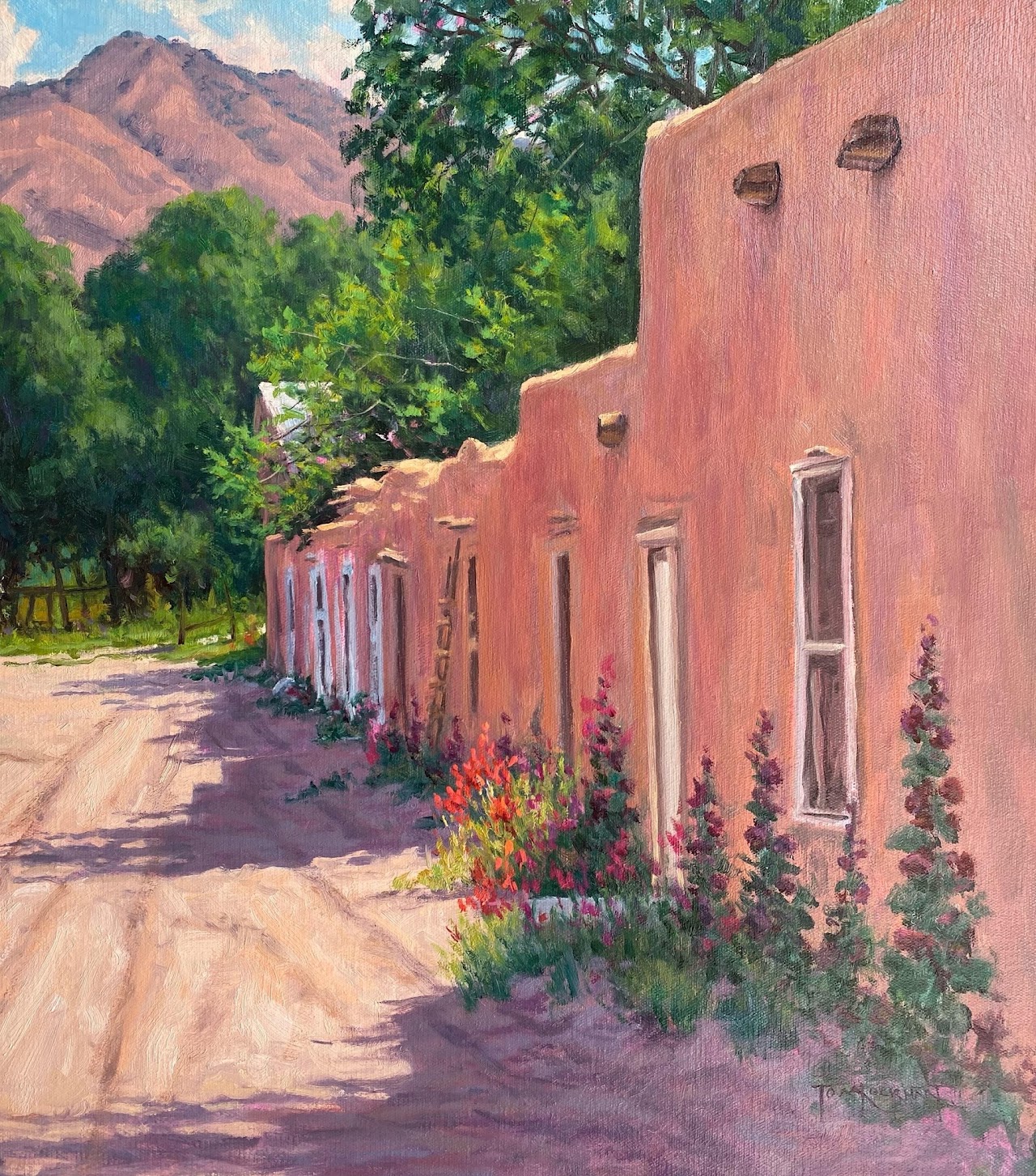 Road to Plaza Del Cerro by Tom Lockhart