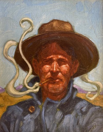 Blue Coat Cowboy by Drew Macias