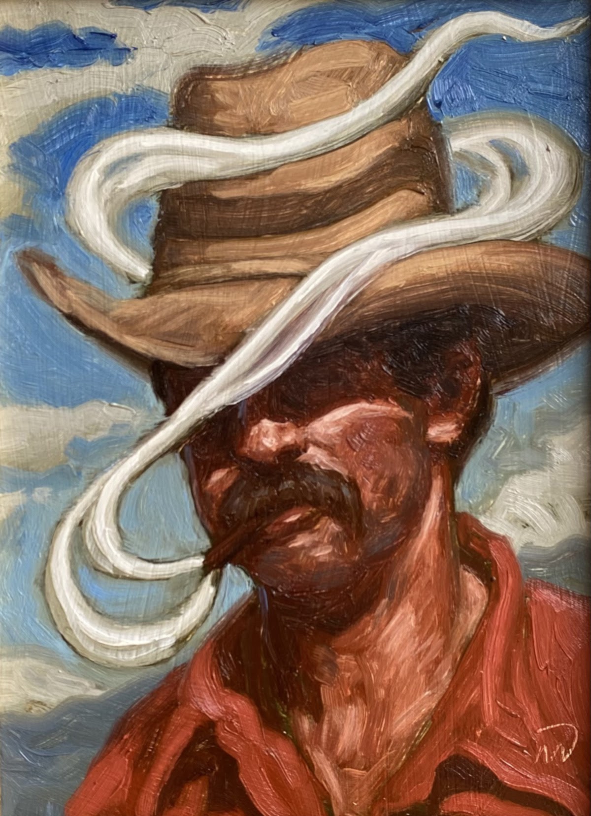 Red Shirt Blue Sky by Drew Macias