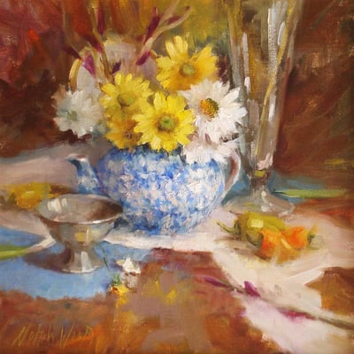 Tulips in Blue and White by Mary Dolph Wood