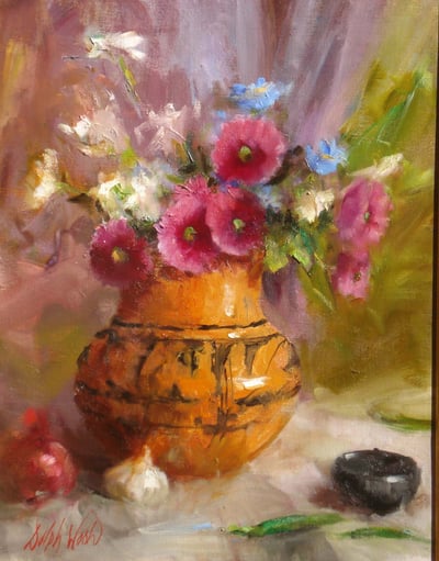 Flowers in Native Pottery by Mary Dolph Wood