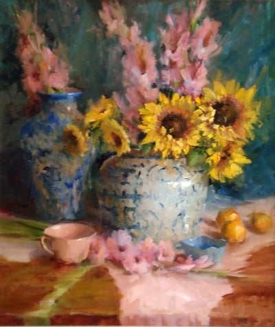 Bouquet with Assorted Flowers by Mary Dolph Wood