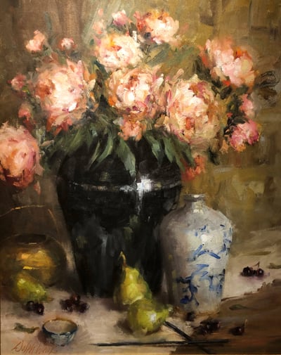First Summer Peonies by Mary Dolph Wood