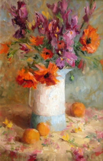 Poppies and Iris by Mary Dolph Wood