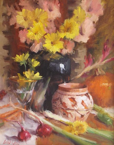 Still-Life with Lilacs & Dogwood by Mary Dolph Wood