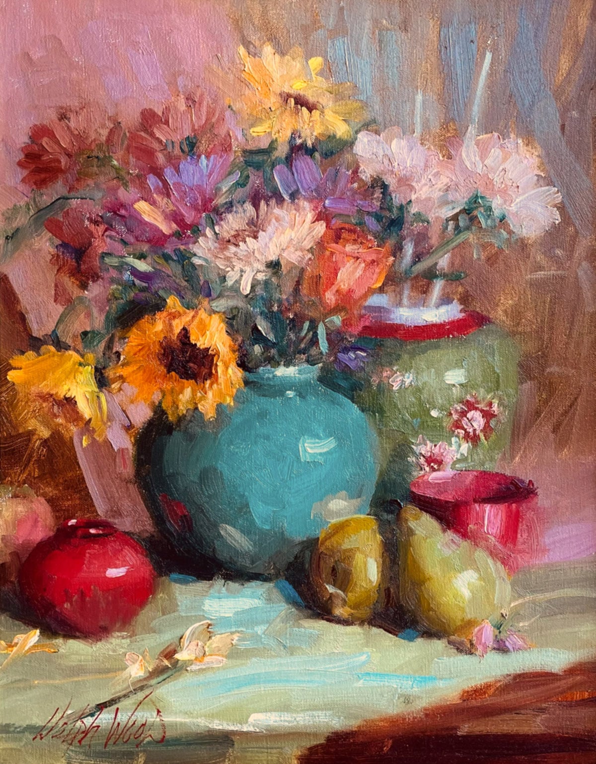 Assortment in Red and Green by Mary Dolph Wood