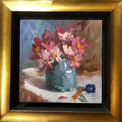 Bouquet in Teapot by Mary Dolph Wood