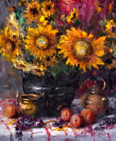 Grand Sunflowers by Mary Dolph Wood
