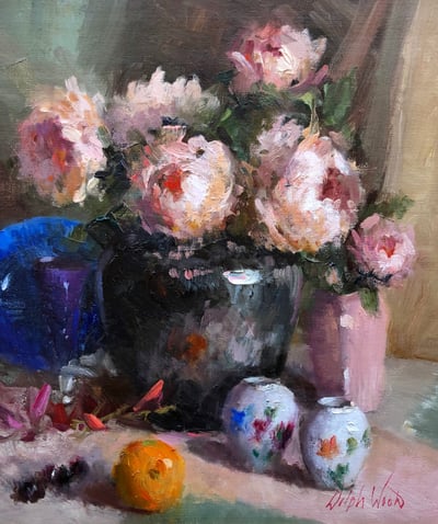 Late Peonies by Mary Dolph Wood