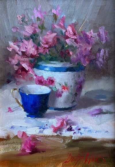 Rose Vase and Demitasse by Mary Dolph Wood