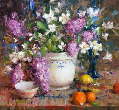 Still Life With Black Vessel by Mary Dolph Wood