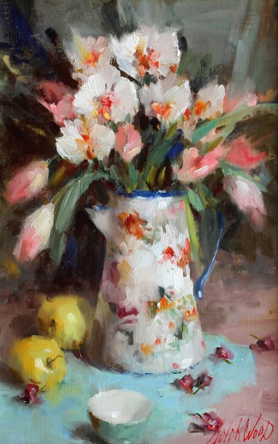 White Orchids by Mary Dolph Wood
