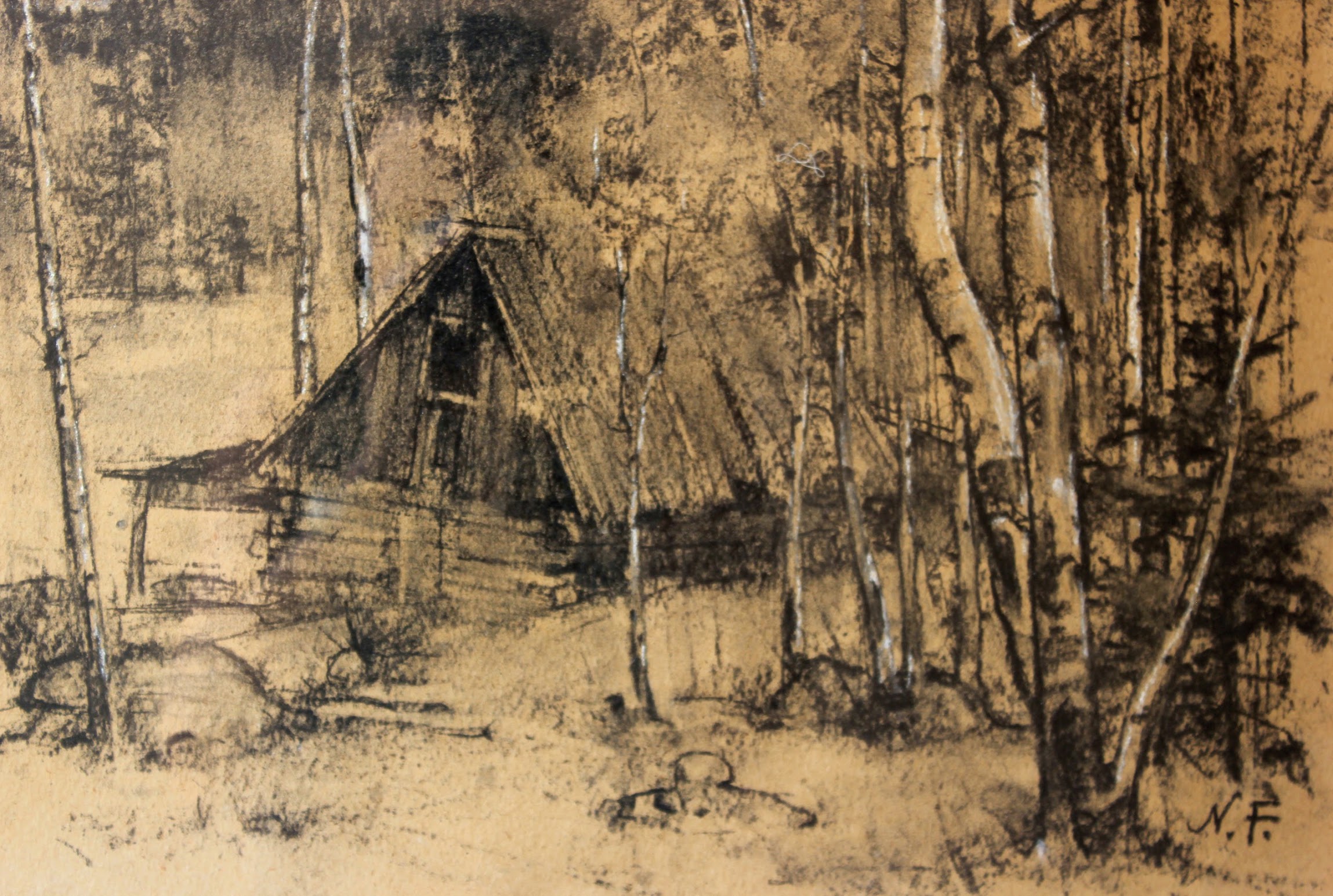 Cabin in the Woods by Nicolai Fechin