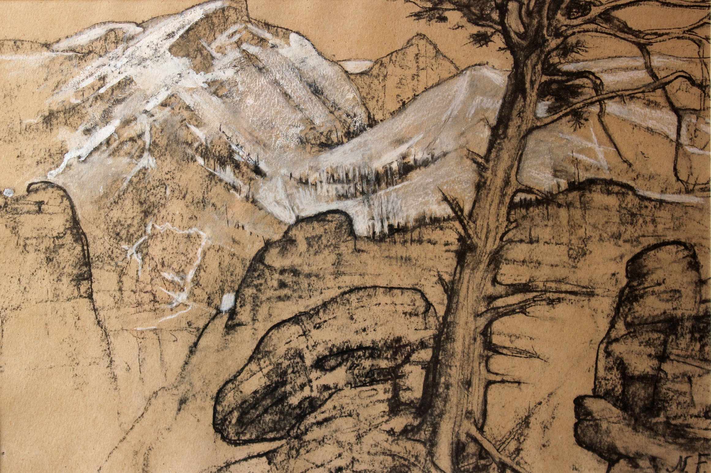 Mountain in Winter by Nicolai Fechin