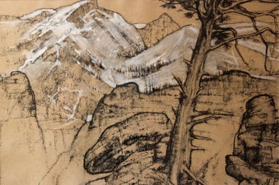 Mountain in Winter by Nicolai Fechin