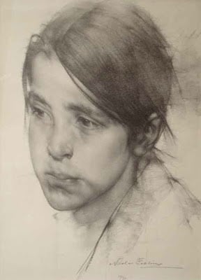 Head, Indian Girl by Nicolai Fechin