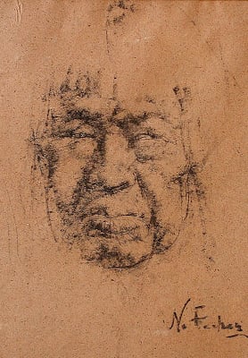 Old Pueblo Man by Nicolai Fechin