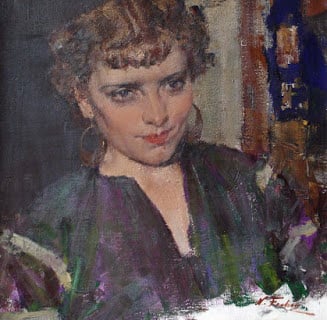 Portrait of Marucia, a Russian singer by Nicolai Fechin