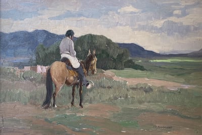 Indian on Horseback by OE Berninghaus