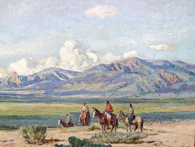 Indians on the Mesa by OE Berninghaus
