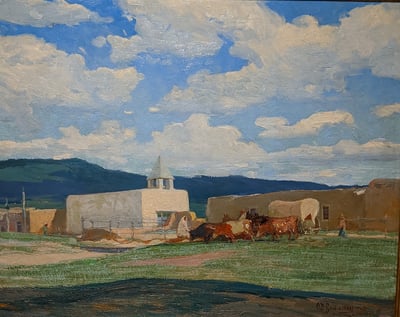 Old Taos Church by OE Berninghaus