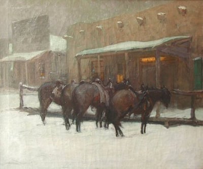 Winter Evening (Taos) by OE Berninghaus