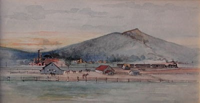 Train Scene by OE Berninghaus