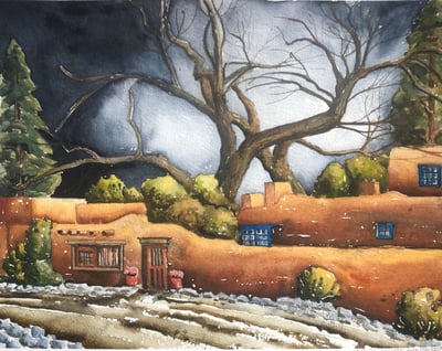 Canyon Road Santa Fe by Dean Porter
