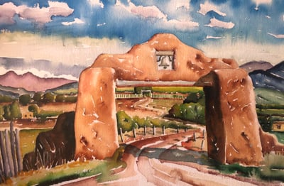 New Mexico Gate Uframed by Dean Porter