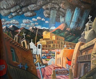 On the Way to the Taos Pueblo by Dean Porter