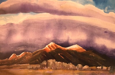 Sunset of Sangre de Cristo Mts by Dean Porter