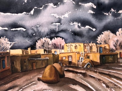Taos Pueblo 1975 by Dean Porter