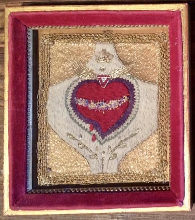 Colcha- Heart Pictorial by Rebecca Salsbury James