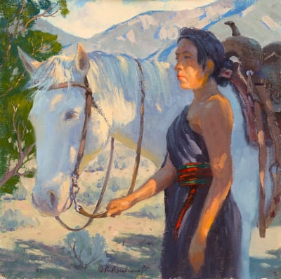 Bear and Her Horse, No Man by Ron Rencher
