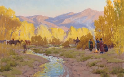 Tewa Camp at Nambe by Ron Rencher