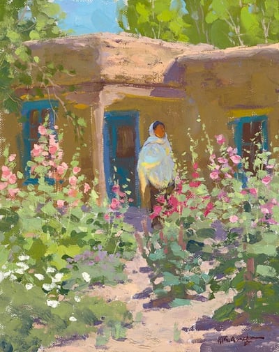 In Higgin’s Courtyard by Ron Rencher