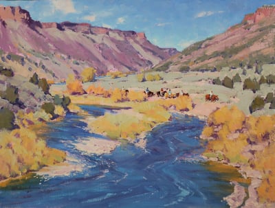 TAOS RIDERS ON THE RIO GRANDE by Ron Rencher