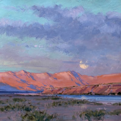 Sunset Moonrise by Spike Ress