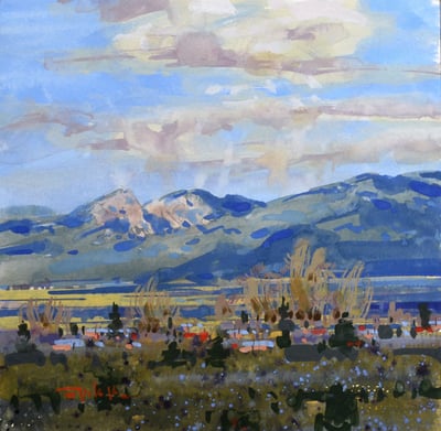 Taos from Llano by Spike Ress