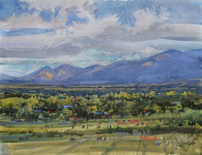 Grazing Under a Summer Sky by Spike Ress